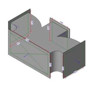 Rectangular Cross Radial Branches